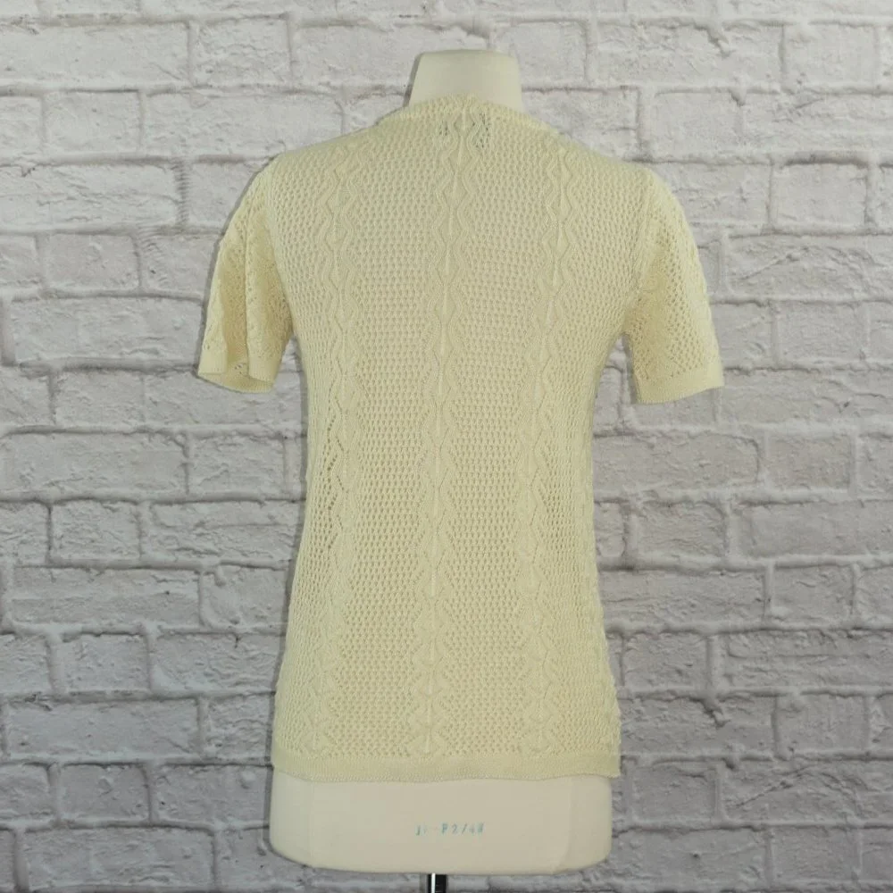 Vintage 80s Crochet Knit Top - Picture 3 of 6